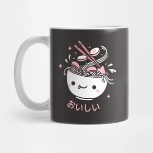 Cute Ramen Spilling Toppings Oishii Mug